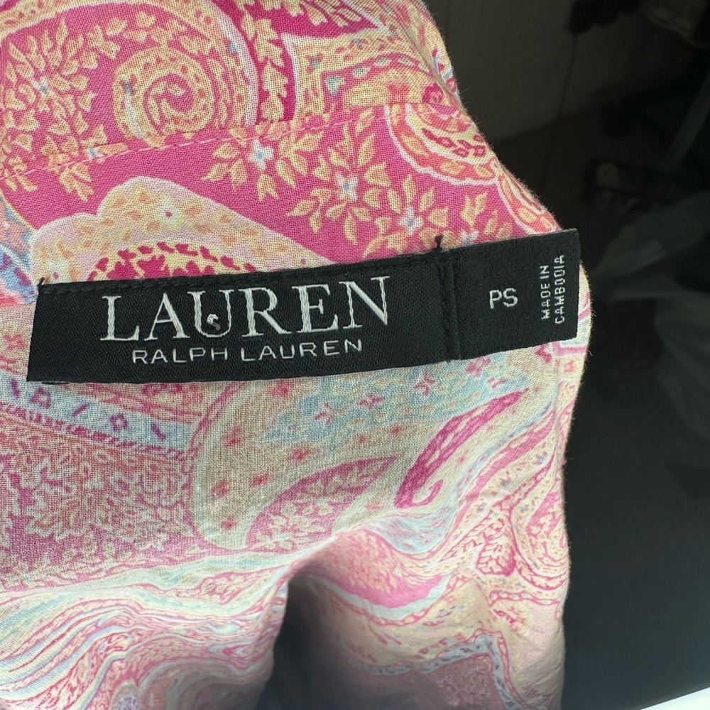 Ralph Lauren Pink Paisley Women's Top - Picture 5 of 9